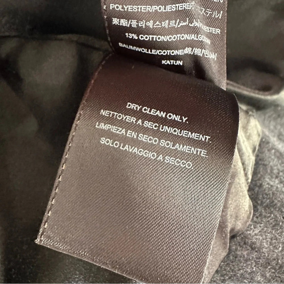 Guess Wool Coat Military Inspired Gray Size Large Pockets Button Front - Picture 8 of 9